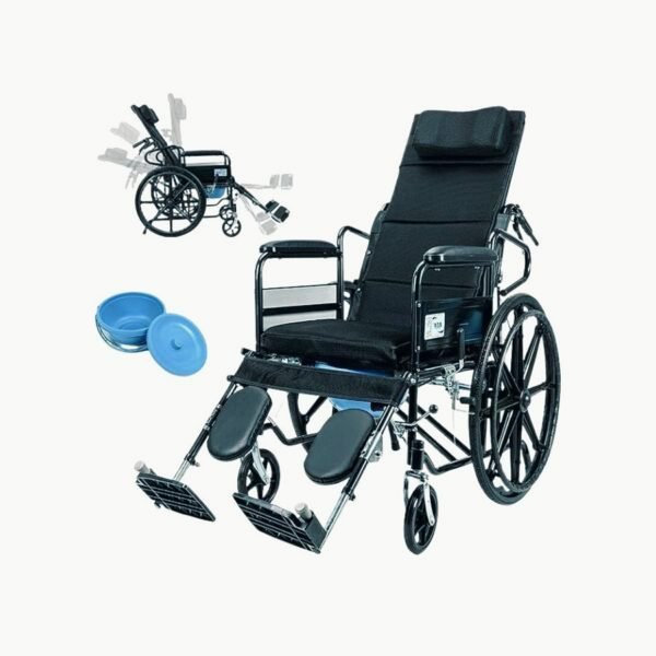 Silla de Ruedas con Inodoro Reclinable